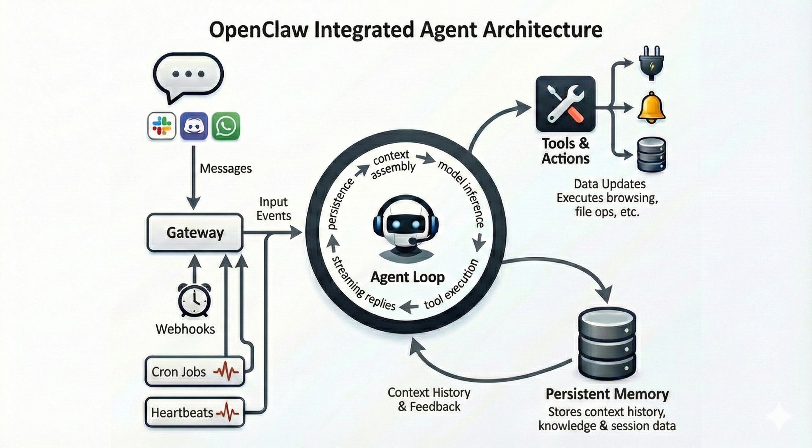 OpenClawアーキテクチャの概要図