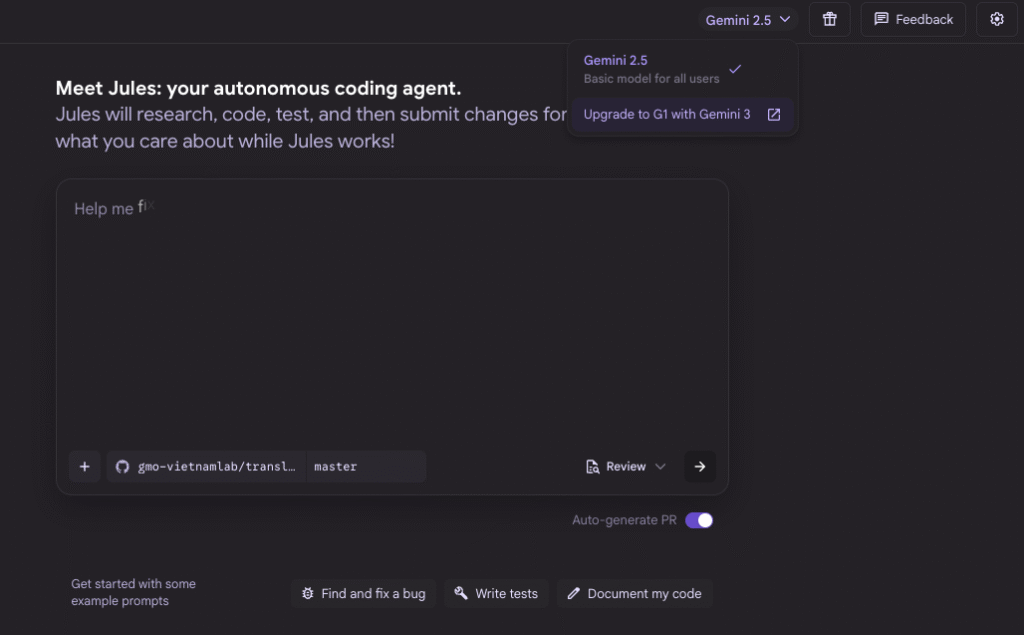 Jules Setup Initialization