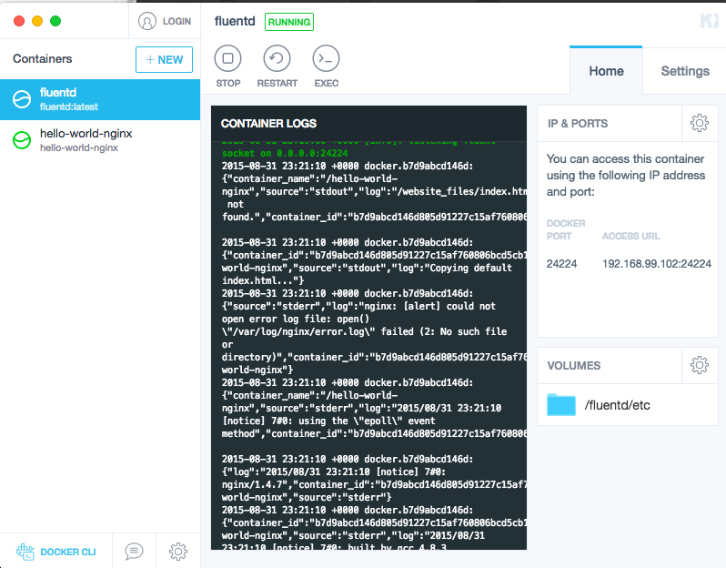 docker-kitematic-fluentd-nginx